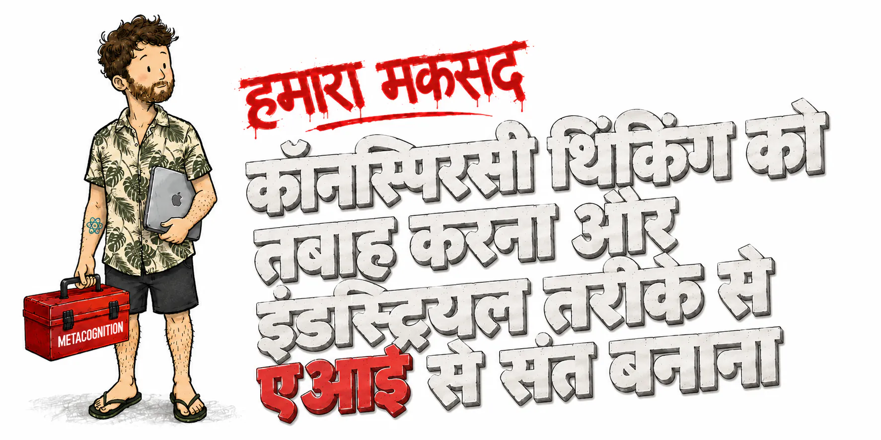 हमारा मकसद: साज़िशी सोच को तोड़ना और एआई की मदद से इंडस्ट्रियल स्केल पर सेंट्स बनाना