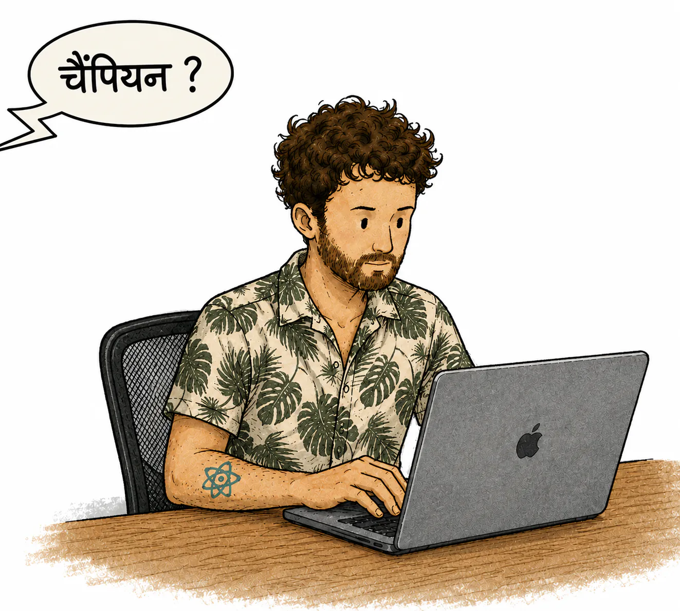 शब्दों की सलाद से ज़्यादा साफ़ एक अंदरूनी अनुभव का इलस्ट्रेशन।