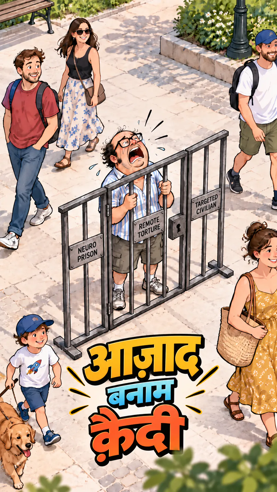 इलस्ट्रेशन “आज़ाद बनाम क़ैदी”