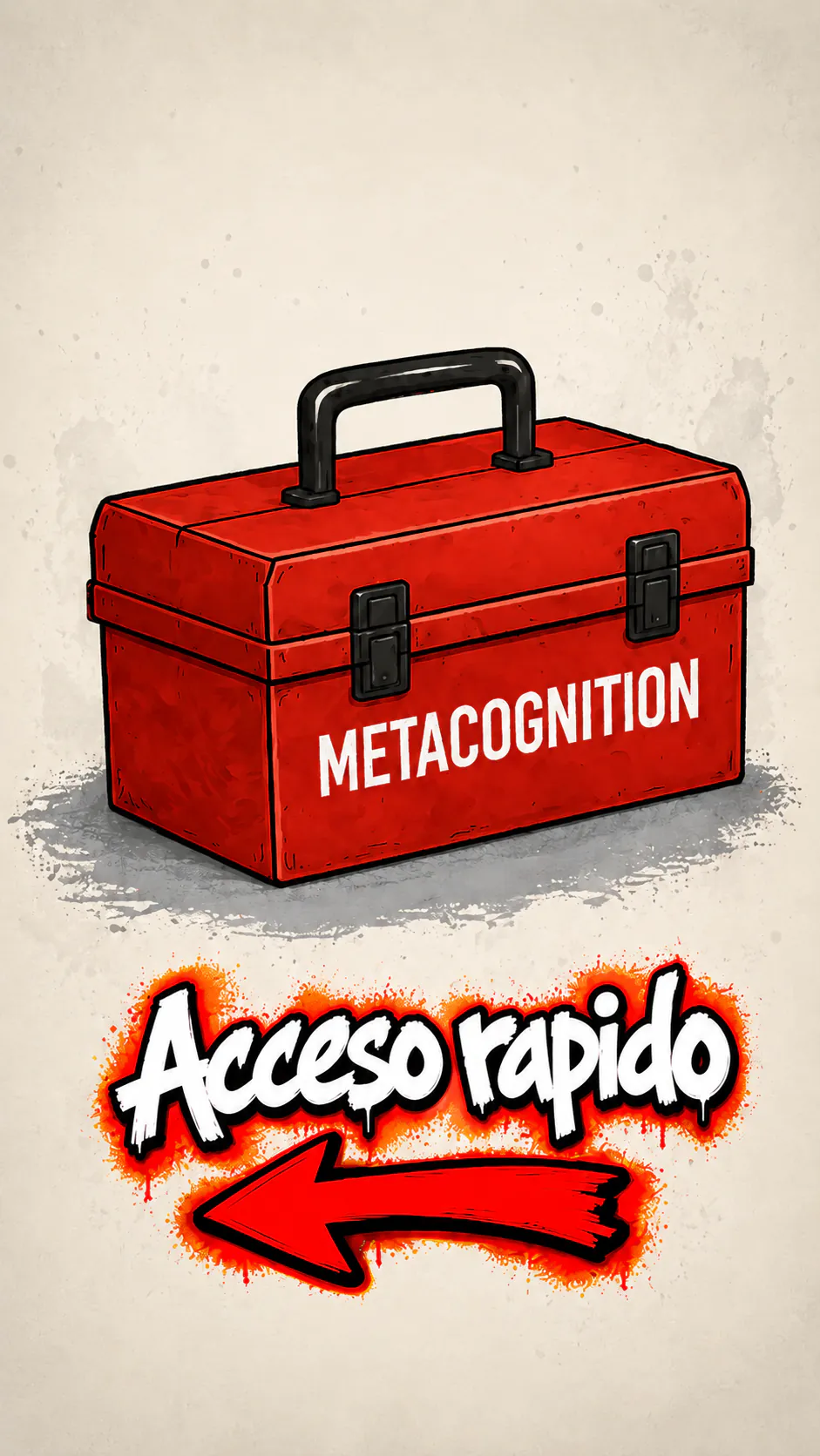La cassetta degli attrezzi della metacognizione con un tag accesso rapido.