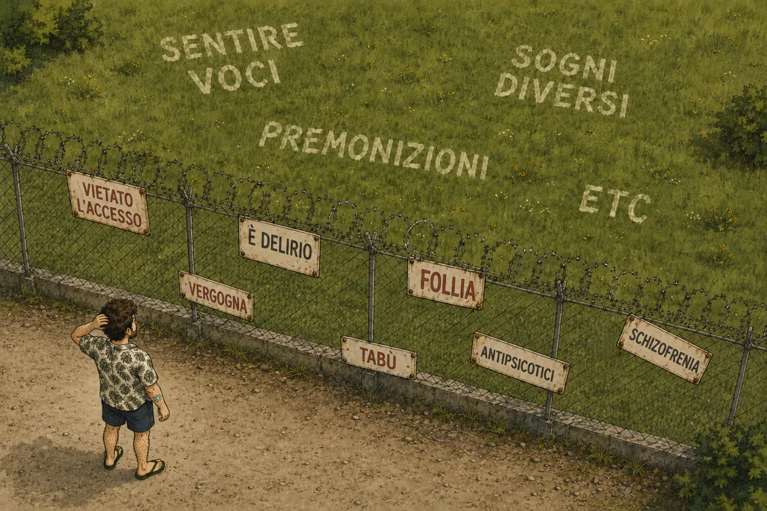Illustrazione sui tabù e la vergogna attorno al fenomeno.